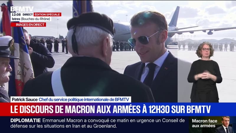 Vœux aux armées: Emmanuel Macron passe les troupes en revue
