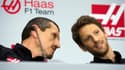 Günther Steiner et Romain Grosjean