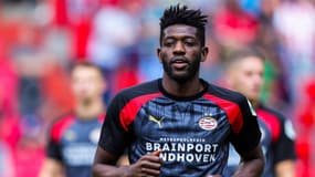 Ibrahim Sangaré, lors du match d'Eredivisie entre le PSV et Utrecht, le 12 août 2023