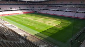 La pelouse du stade de l'Allianz Riviera, où réside l'OGC Nice, le 20 août 2024.