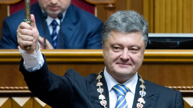 Petro Porochenko lors de son investiture au Parlement, le 7 juin 2014, à Kiev.