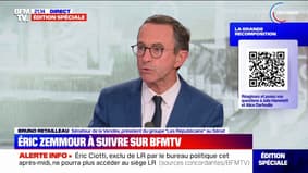 Bruno Retailleau (président du groupe LR au Sénat): "Éric Ciotti s'est exclu par lui-même parce qu'il n'a pas observé les statuts"