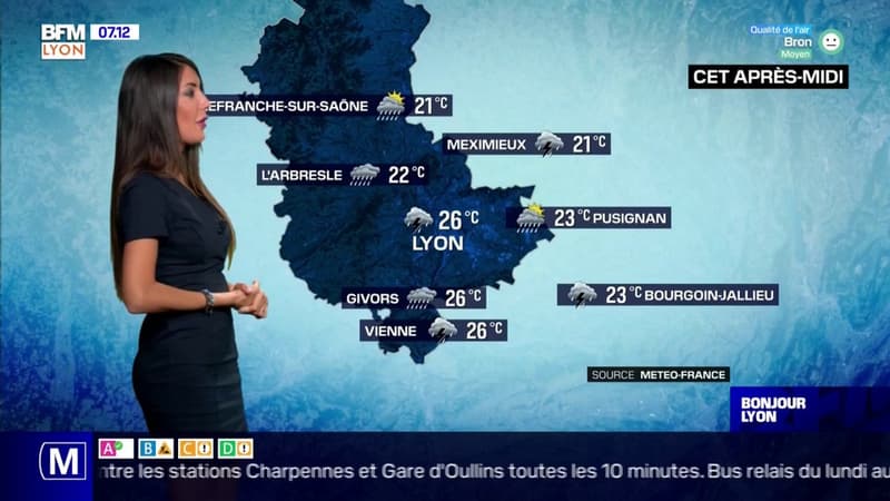 Météo à Lyon: un ciel gris et quelques orages à prévoir, jusqu'à 26°C cet après-midi