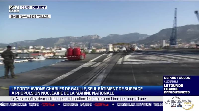 Tour de France BFM Business : Le porte-avions Charles de Gaulle, la base aérienne mobile française - 02/06