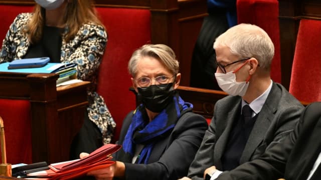  Elisabeth Borne à l'Assemblée nationale à Paris le 13 décembre 2022
