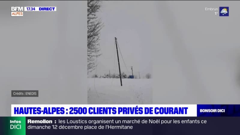 Neige dans les Hautes-Alpes: des coupures d'électricité dans plusieurs communes