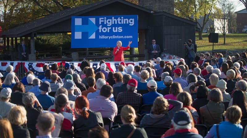 Hillary Clinton en meeting dans l'Iowa, le 3 novembre 2015.