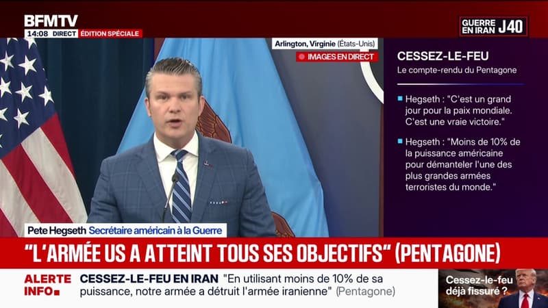 Pete Hegseth, secrétaire américain à la Défense: "L'Iran ne peut plus bâtir des missiles, des lance-missiles, ses usines ont été décimées"