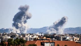 Des images après les bombardements israéliens sur la ville de Tyr, au sud du Liban, ce dimanche 20 octobre 2024.