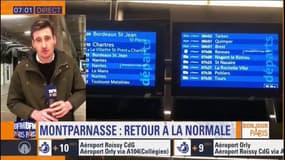 Retour à la normale gare Montparnasse après une journée de galère