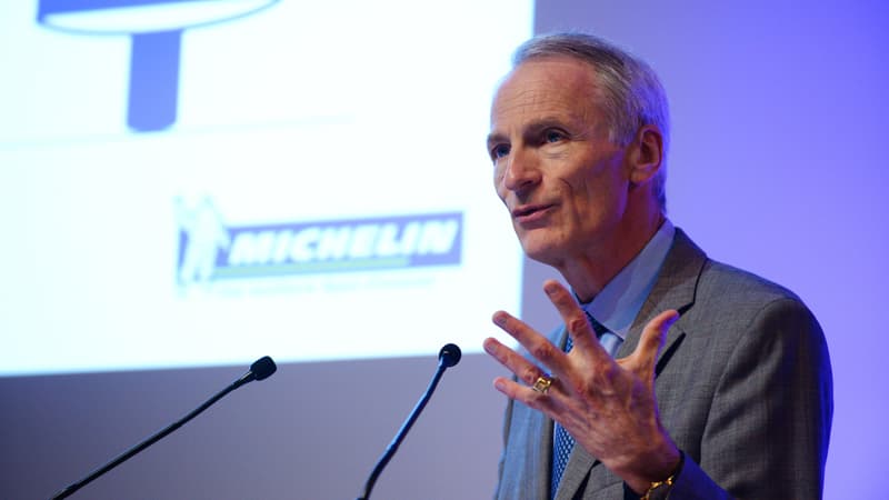 Le président de Michelin, Jean-Dominique Senard, à l'annonce des résultats de son groupe le 26 juillet 2016