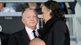 Jean-Michel Aulas et Vincent labrune, à Marseille le 4 mai 2014