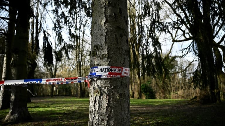 Le parc des Templiers, à Longjumeau (Essonne), le 8 février 2025, où a été retrouvé le corps de Louise, 11 ans