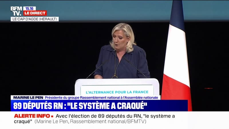 Marine Le Pen condamne la politique de l'Union européenne qui 