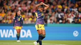 Jorelyn Carabali lors du quart de finale de la Coupe du monde 2023 entre la Colombie et l'Angleterre (1-2), le 12 août 2023