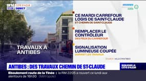 Antibes: des travaux de chemin de Saint-Claude