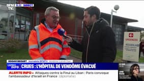 Inondations: "On se prépare au pire", prévient Laurent Brillard, maire de Vendôme (Loir-et-Cher) qui attend son pic de crue samedi a la mi-journée