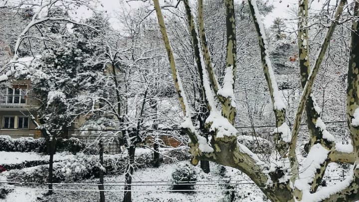 Lyon, sous la neige ce lundi 18 décembre