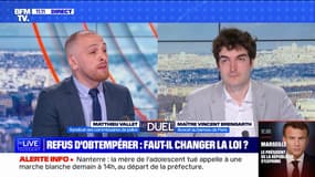 "Aujourd'hui on ne tire pas pour un refus d'obtempérer, les policiers et les gendarmes utilisent leurs armes pour protéger leur vie" affirme Mathieu Vallet du syndicat des commissaires de police 