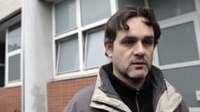 Le dessinateur Riss, le 2 novembre 2011 après l'incendie des locaux de Charlie Hebdo.