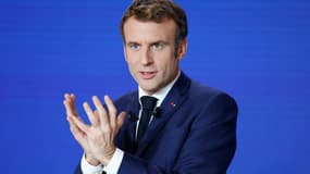 Le président français Emmanuel Macron à Paris, le 9 décembre 2021