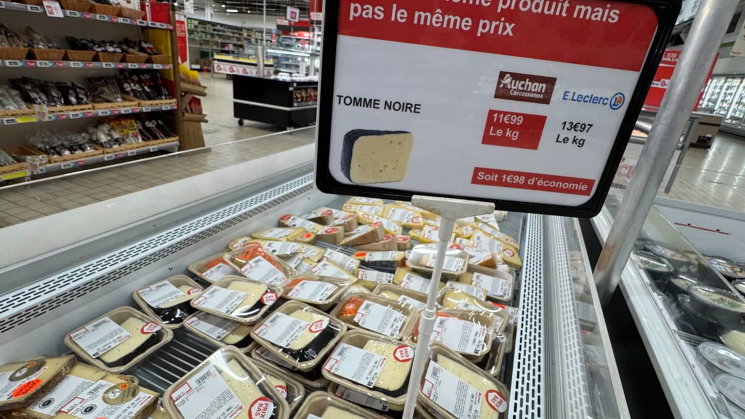 Une publicité comparative chez Auchan, relevée par le spécialiste de la consommation Olivier Dauvers