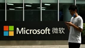 Le siège chinois de Microsoft à Pékin, le 20 juillet 2021