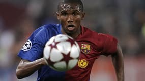 Samuel Eto'o sous le maillot de Barcelone