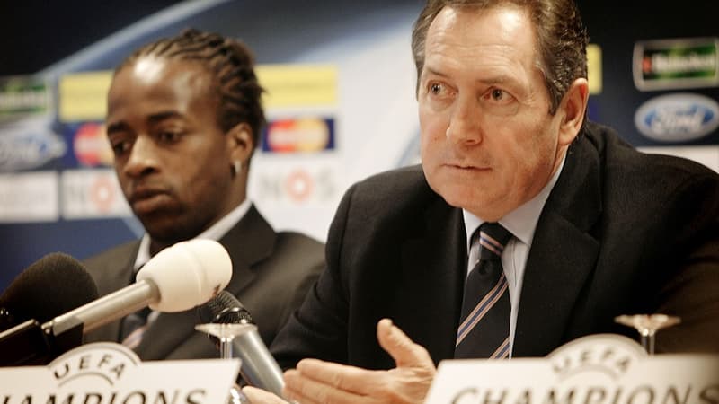 Sidney Govou et Gérard Houllier