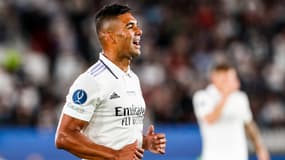 Casemiro lors de la Supercoupe d'Europe avec le Real Madrid, le 10 août 2022