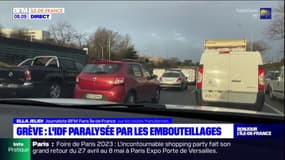 Île-de-France: les embouteillages s'accumulent pour ce troisième jour de grève