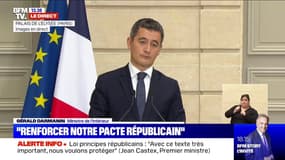 Loi "séparatisme": pour Gérald Darmanin, "c'est un texte qui vise à pacifier les esprits et à redonner force à la République"