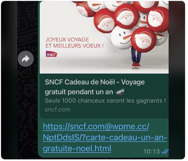 Faux jeu-concours SNCF