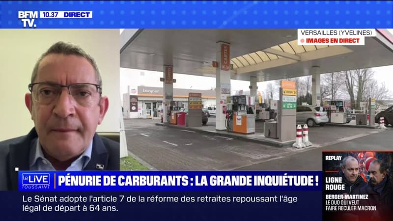 Francis Pousse, président de la branche stations-service et énergies nouvelles au syndicat Mobilians sur la crainte d'une pénurie de carburant: 