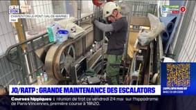 RATP: la grande maintenance des escalators pour les JO
