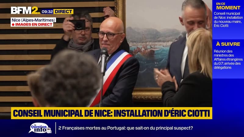 Éric Ciotti élu officiellement maire de Nice par 52 conseillers municipaux sur 69