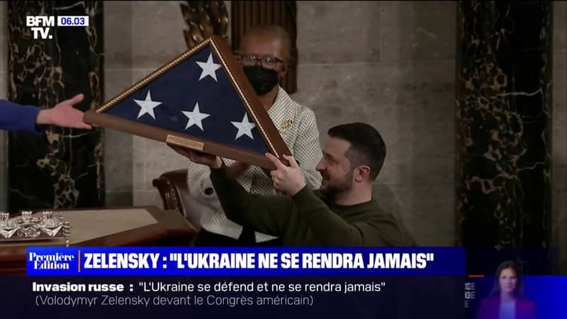 Applaudissements, échange de drapeaux et nouvelle enveloppe de soutien militaire: la visite de Volodymyr Zelensky à Washington