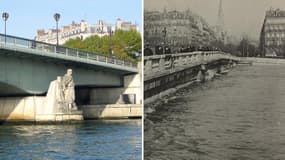 En 1910 l'eau arrive au cou du Zouave du pont de l'Alma.