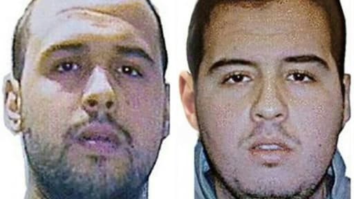 Montage de deux photos d'archives fourni le 23 mars 2016 par Interpol de Khalid et Ibrahim El Bakraoui
