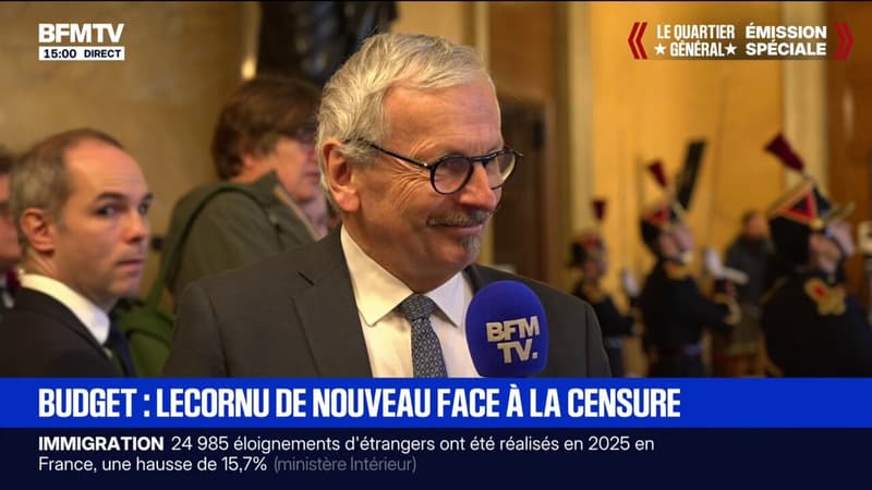 Budget/motions de censure: Jean-René Cazeneuve, député EPR, pointe "deux groupes qui veulent le chaos"