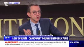 Bruno Retailleau (président du groupe LR au Sénat) sur la censure de la loi immigration: "Emmanuel Macron a gagné son pari. Le problème, c'est que la démocratie a perdu beaucoup"