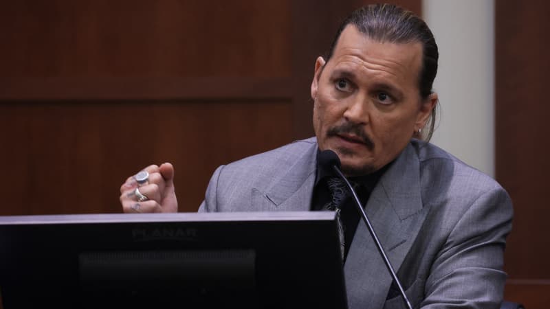 L'acteur Johnny Depp au tribunal de Fairfax en Virginie, le 20 avril 2022.