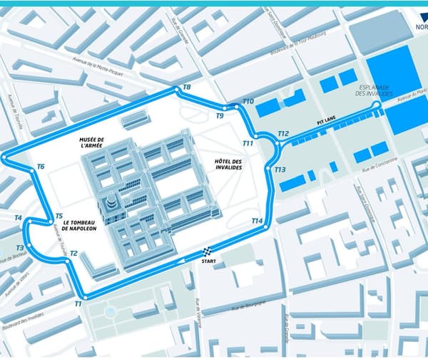 Le circuit fera le tour de l'Hotel des Invalides, dans le 7ème arrondissement de Paris. 