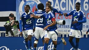 Andrey Santos buteur pour Strasbourg face à l'OL, ouverture de la 27e journée de Ligue 1, 28 mars 2025