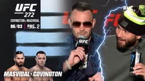 UFC 272 : Mavsidal et Covington se chauffent lors du Media Day (combat le 6 mars sur RMC Sport 2)
