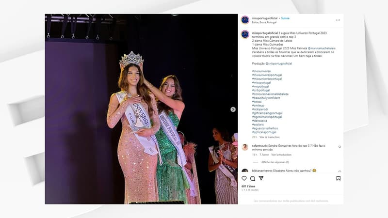 Une femme transgenre remporte le concours de Miss Portugal pour la première fois