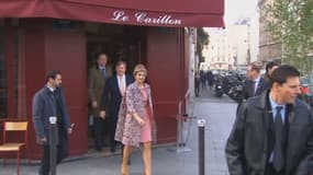 Lors de sa visite à Paris, le couple royal néerlandais s'est déplacé au Carillon.