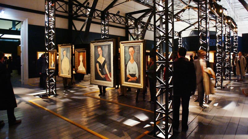 Rétrospective d'une centaine de tableaux d'Amedeo Modigliani, au Musée du Luxembourg à Paris en 2002