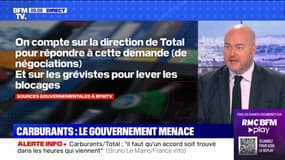 Carburants: le gouvernement menace d'intervenir si les blocages ne sont pas levés "sans délai"