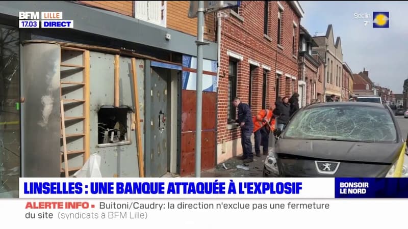 Linselles: une banque attaquée à l'explosif, l'agence fermée jusqu'à nouvel ordre